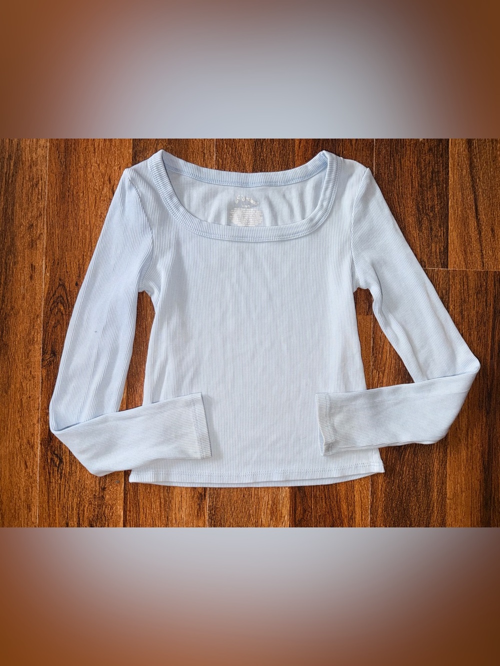 art class Light Blue Ribbed Long Sleeve Tee